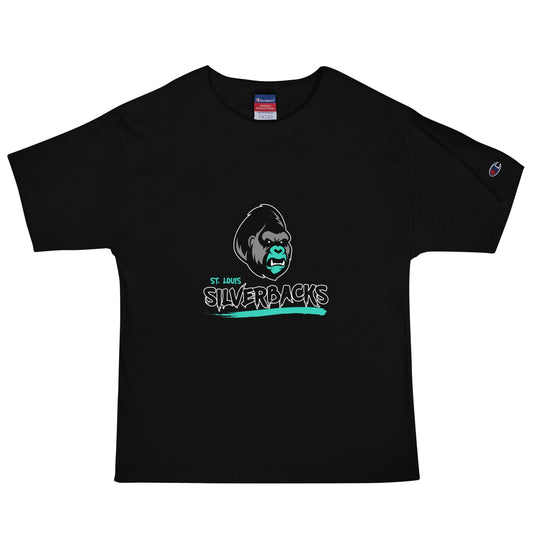 Signature | Champion T-Shirt | St. Louis Silverbacks Women’s Football Team | Mascot Logo