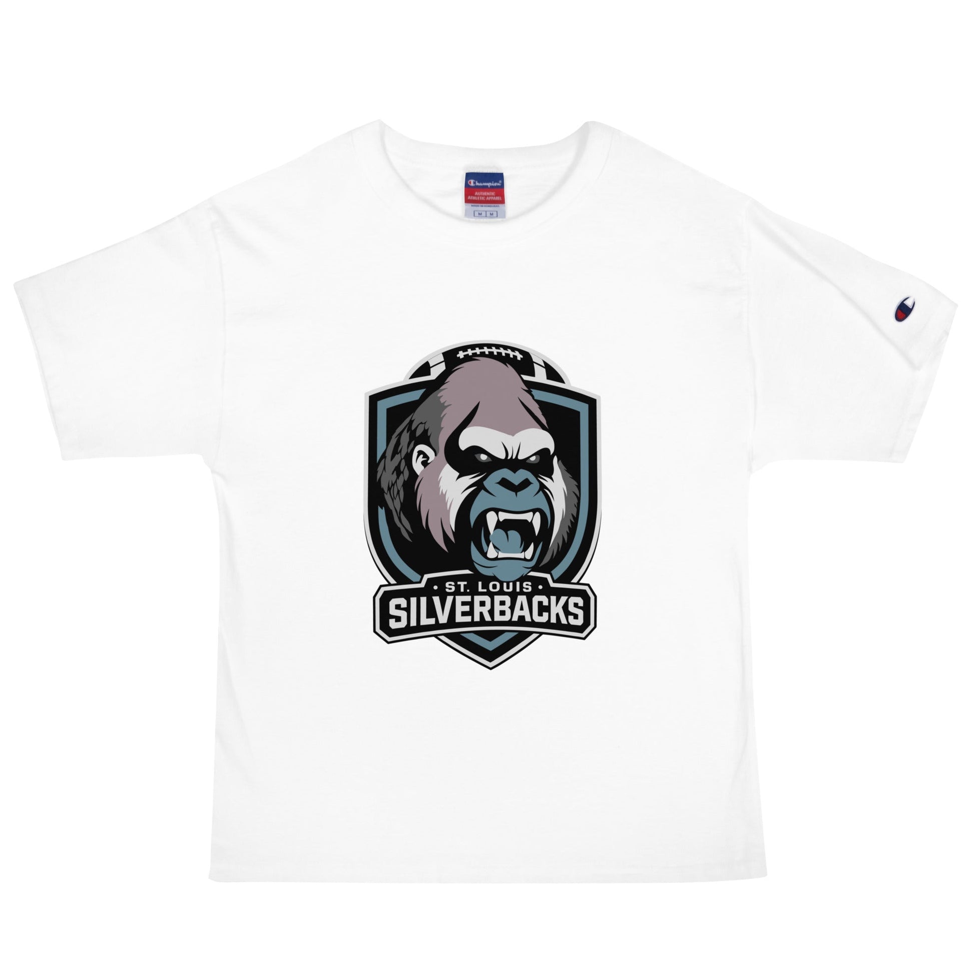 Signature | Champion T-Shirt | St. Louis Silverbacks Women’s Football Team | Shield Logo