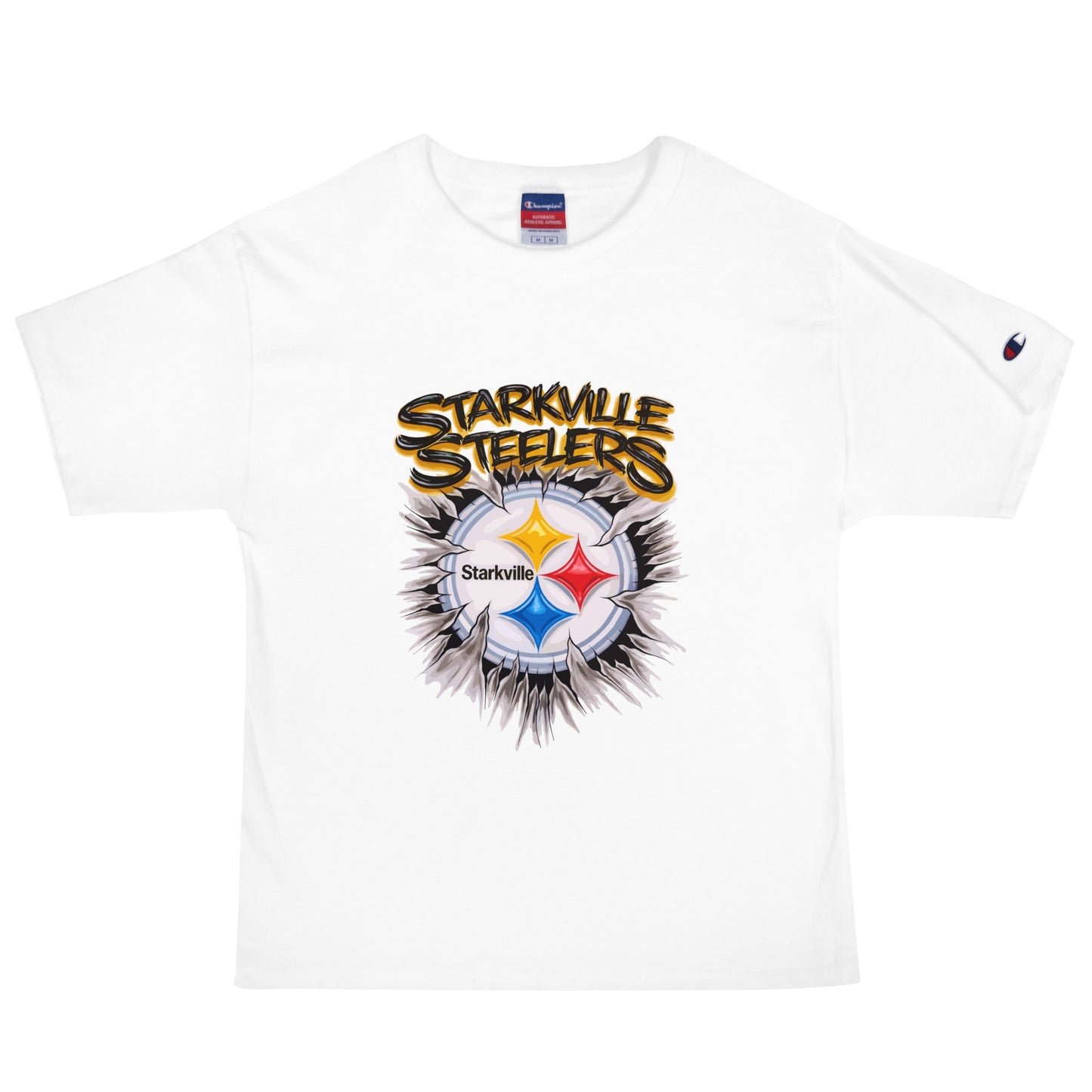 Signature | Champion T-Shirt | Starkville Steelers | Ripped Logo