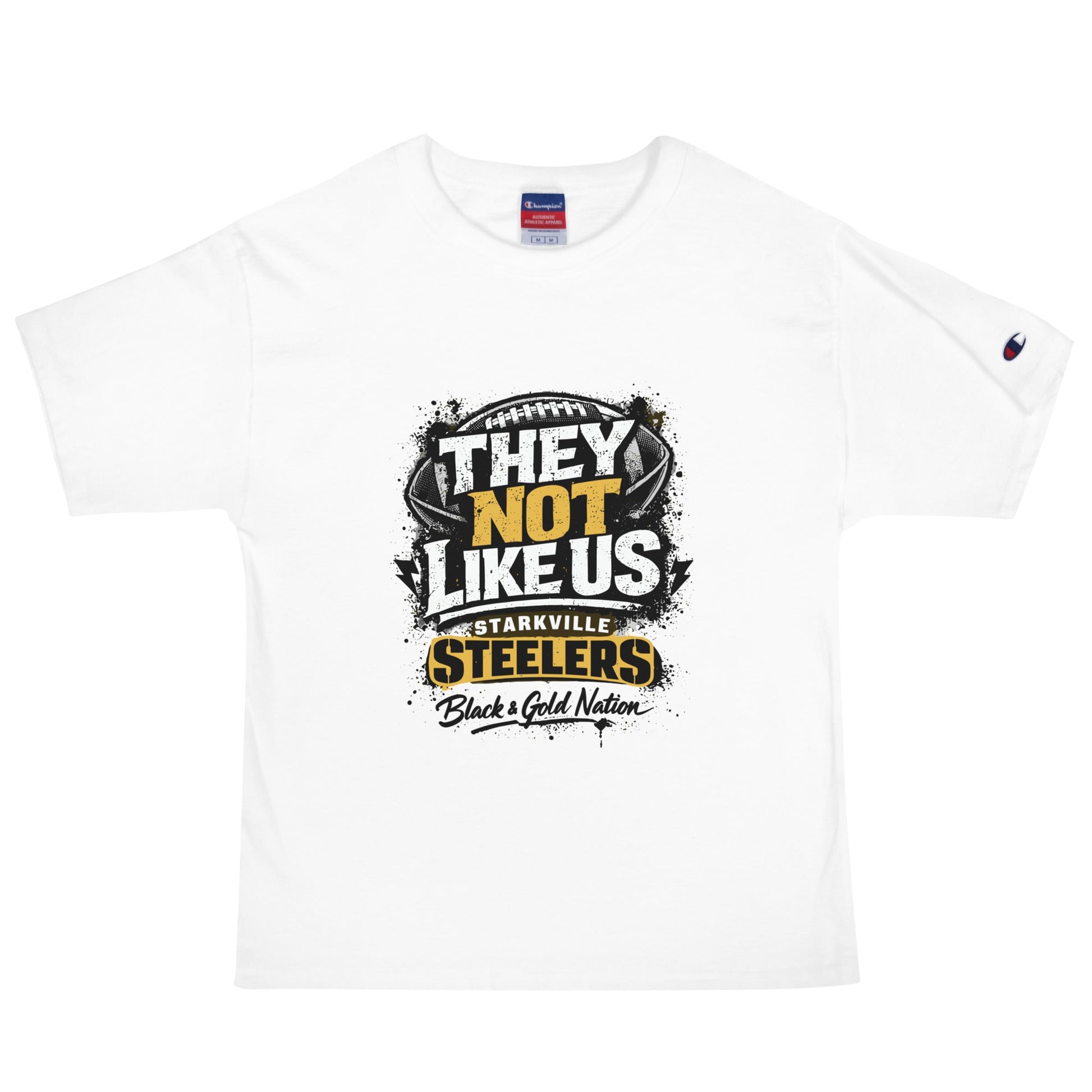 Signature | Champion T-Shirt | Starkville Steelers | They Not Like Us Logo