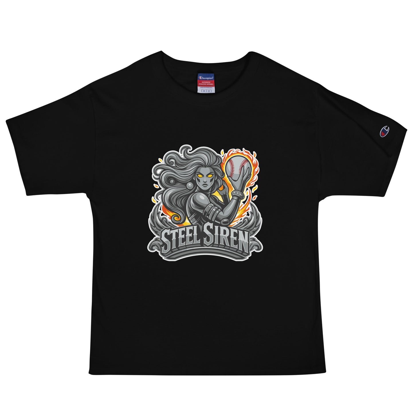 Signature | Champion T-Shirt | STEEL SIREN | Mascot Logo