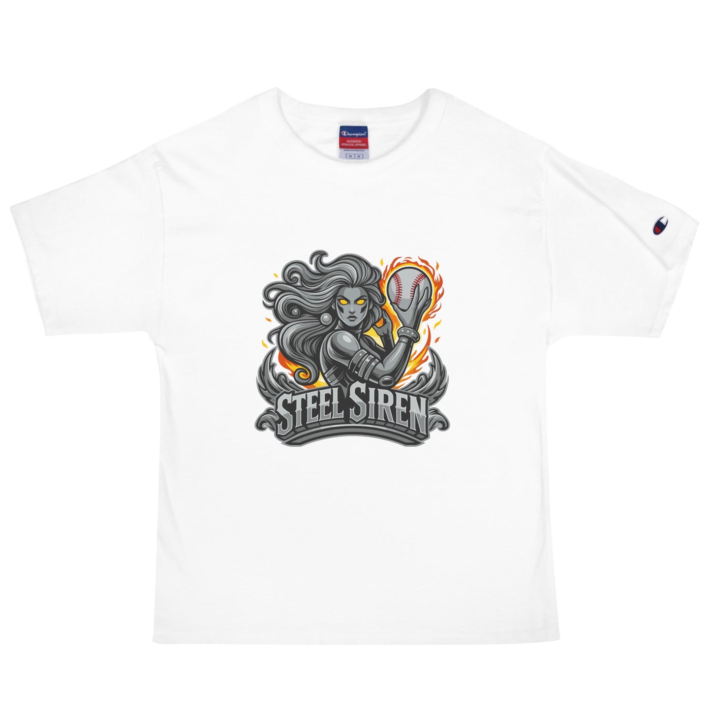Signature | Champion T-Shirt | STEEL SIREN | Mascot Logo