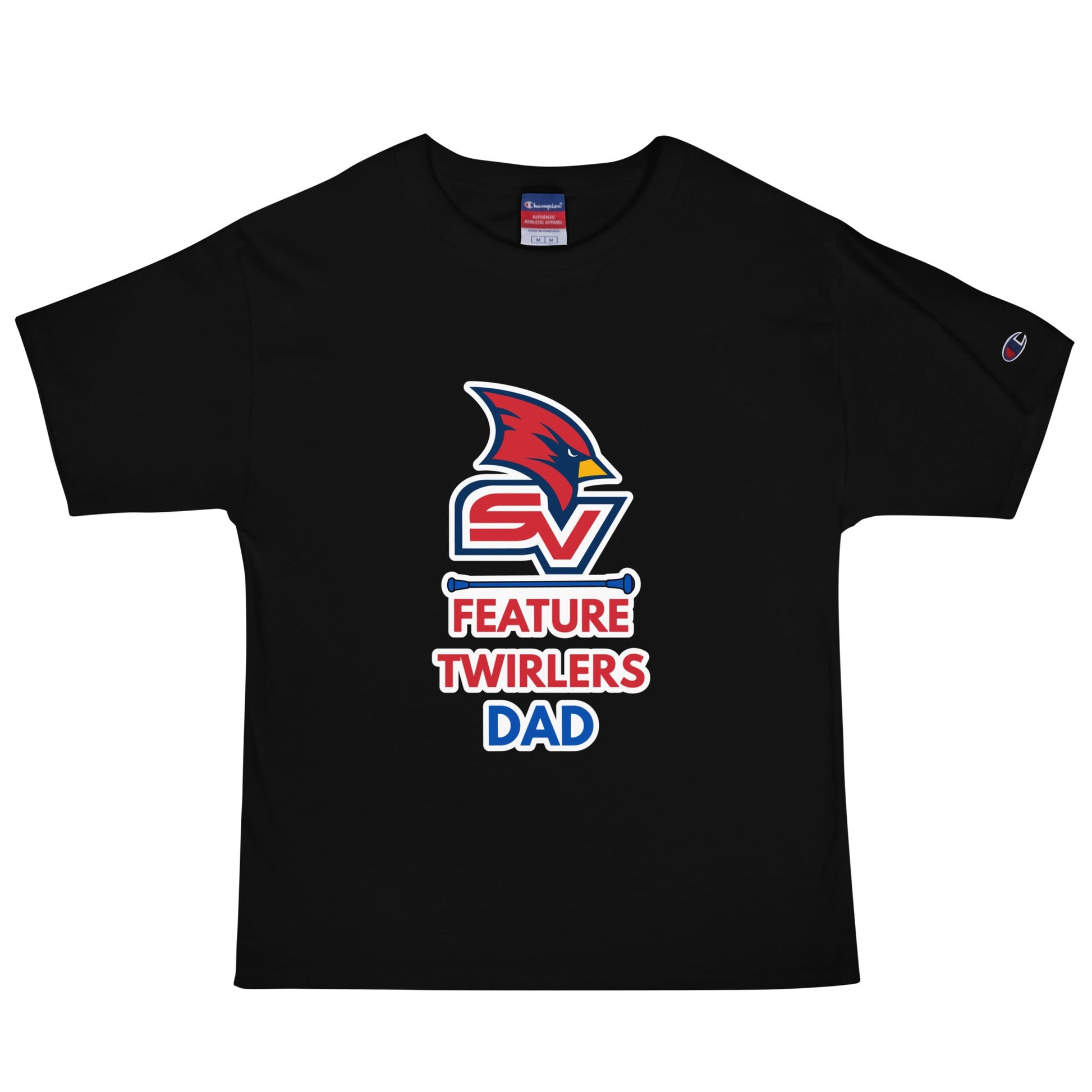 Signature | Champion T-Shirt | SVSU Feature twirlers | Dad Logo