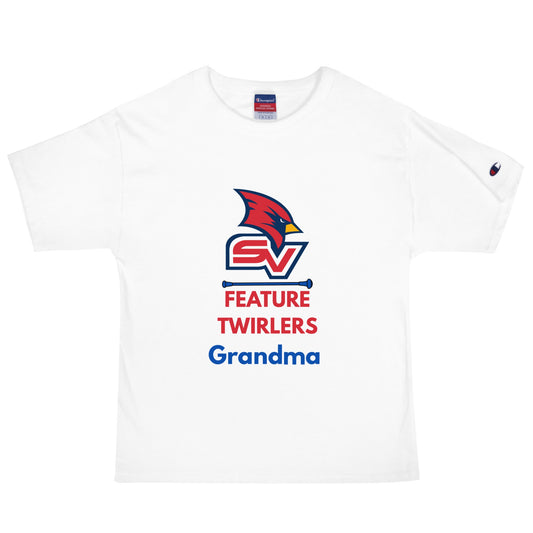 Signature | Champion T-Shirt | SVSU Feature twirlers | Grandma Logo
