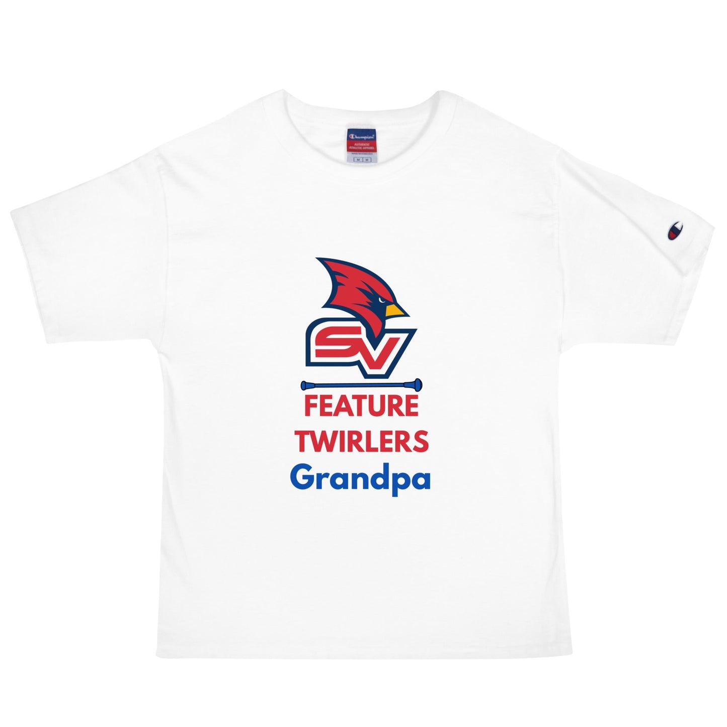 Signature | Champion T-Shirt | SVSU Feature twirlers | Grandpa Logo