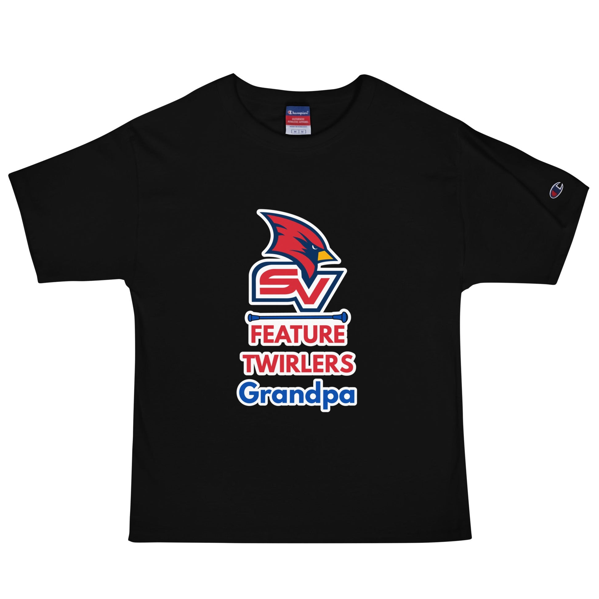 Signature | Champion T-Shirt | SVSU Feature twirlers | Grandpa Logo