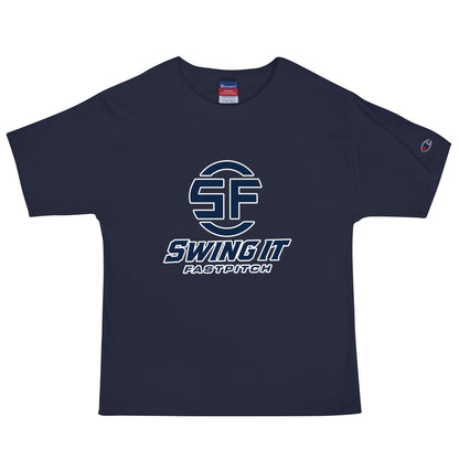 Signature | Champion T-Shirt | Swing It Fastpitch | Crest Logo