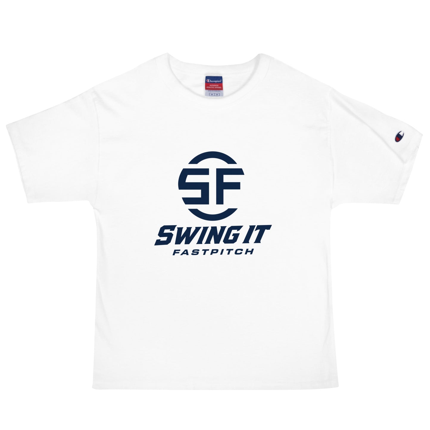 Signature | Champion T-Shirt | Swing It Fastpitch | Crest Logo