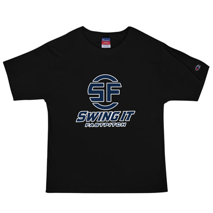 Signature | Champion T-Shirt | Swing It Fastpitch | Crest Logo