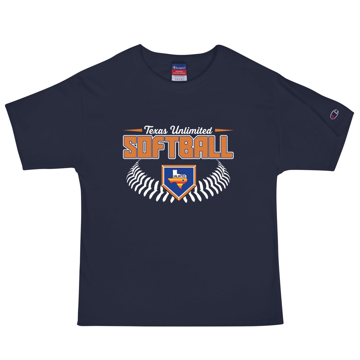 Signature | Champion T-Shirt | Texas Unlimited | Softball Logo