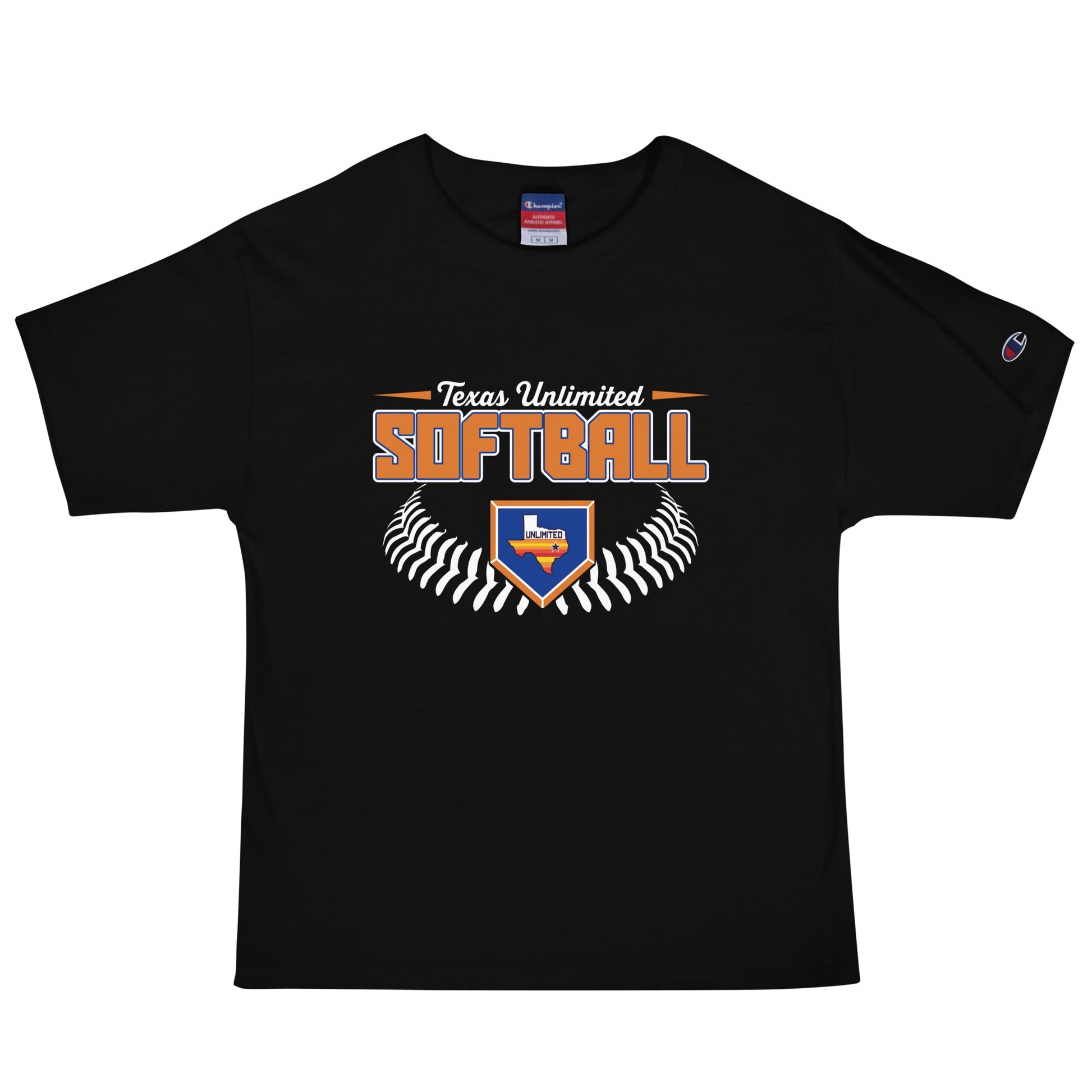 Signature | Champion T-Shirt | Texas Unlimited | Softball Logo