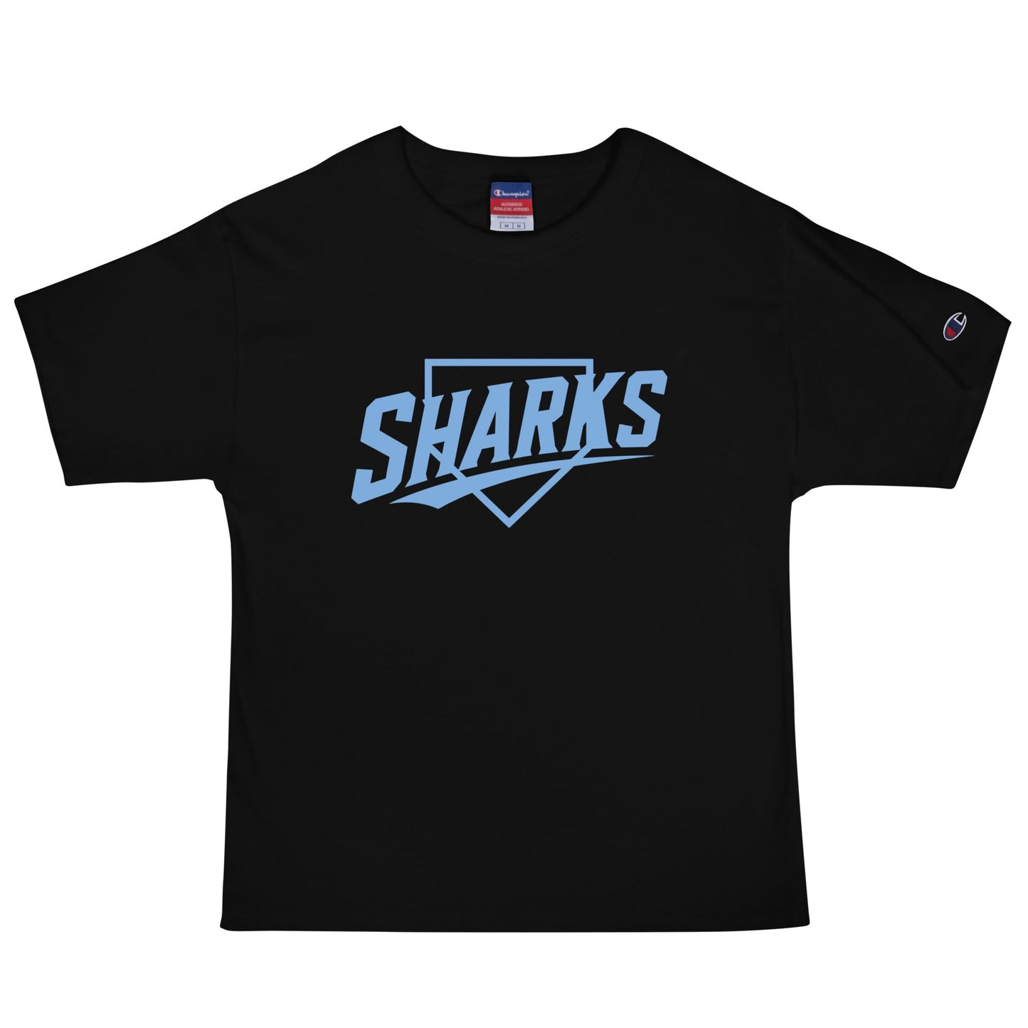 Signature | Champion T-Shirt | The Sharks Baseball Team | Crest Logo