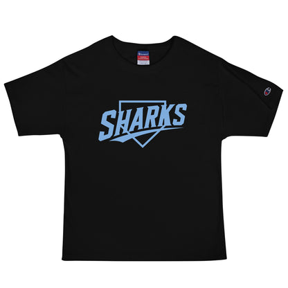 Signature | Champion T-Shirt | The Sharks Baseball Team | Crest Logo