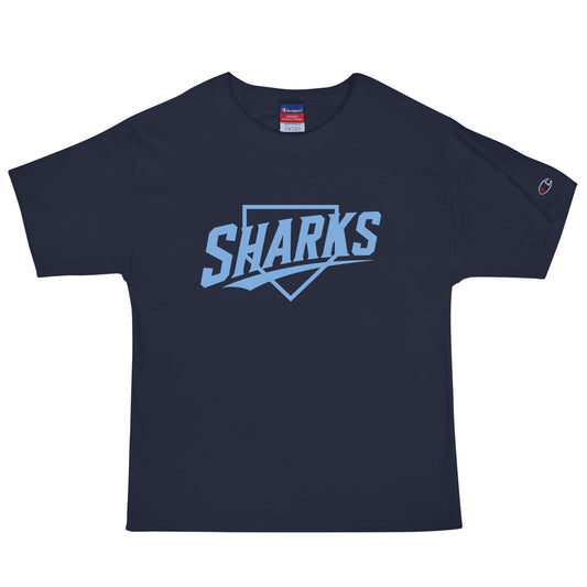 Signature | Champion T-Shirt | The Sharks Baseball Team | Crest Logo
