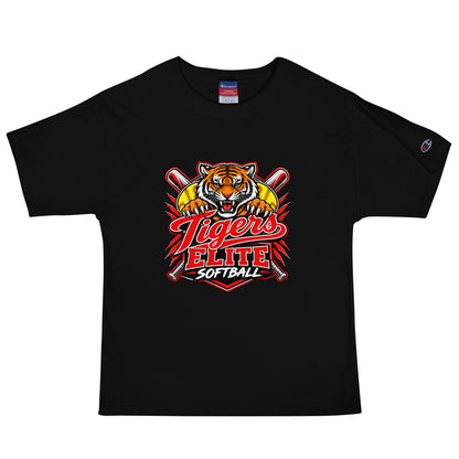 Signature | Champion T-Shirt | Tigers Elite Softball | Emblem Logo