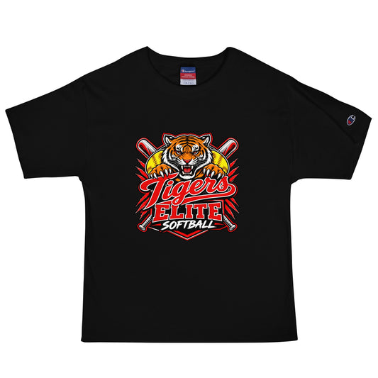 Signature | Champion T-Shirt | Tigers Elite Softball | Emblem Logo