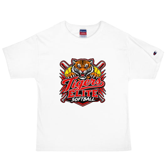 Signature | Champion T-Shirt | Tigers Elite Softball | Emblem Logo