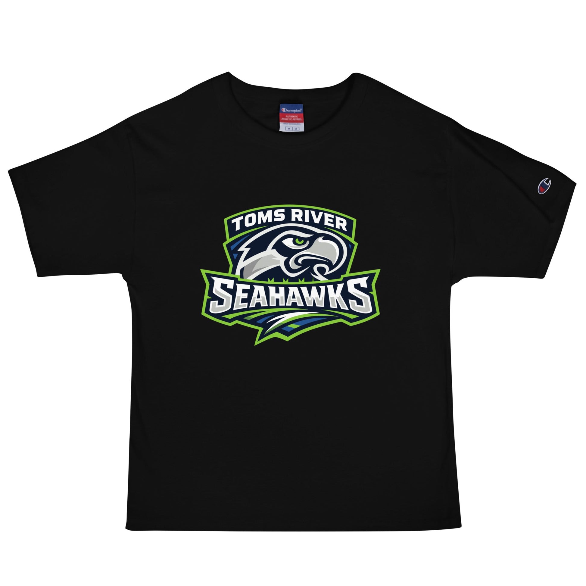 Signature | Champion T-Shirt | Toms River Seahawks | Mascot Script Logo