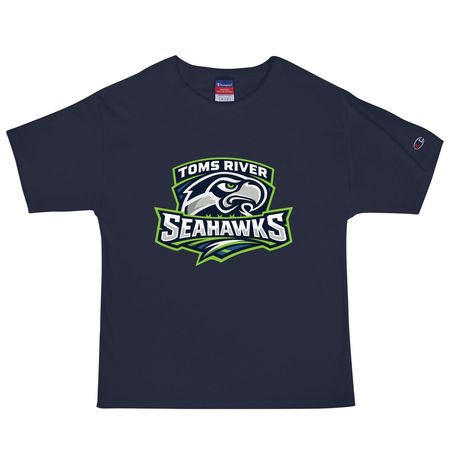 Signature | Champion T-Shirt | Toms River Seahawks | Mascot Script Logo