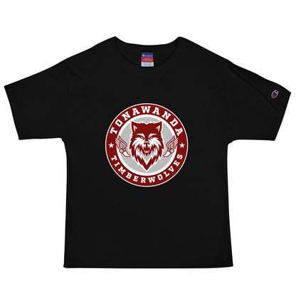 Signature | Champion T-Shirt | Tonawanda High School Track and Field | Mascot Badge Logo