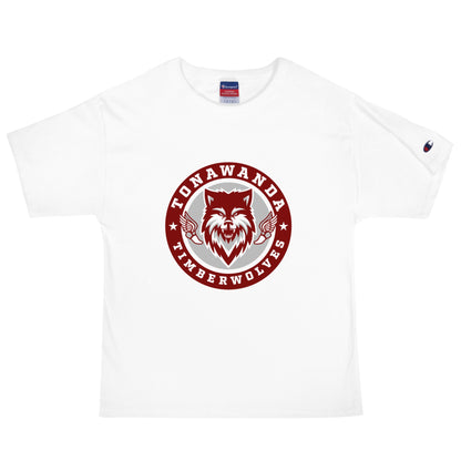 Signature | Champion T-Shirt | Tonawanda High School Track and Field | Mascot Badge Logo