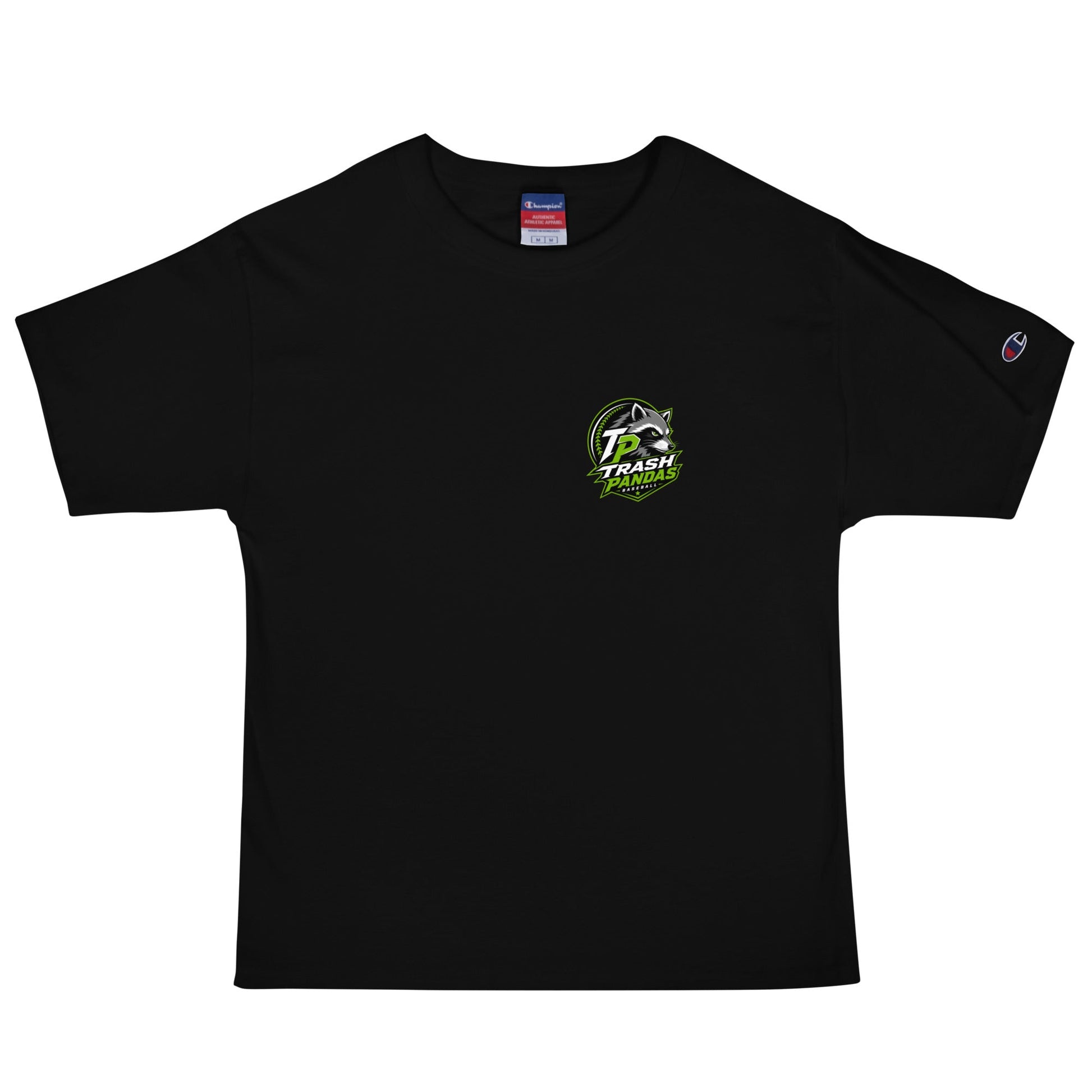 Signature | Champion T-Shirt | Trash Pandas Baseball Organization | Crest Logo