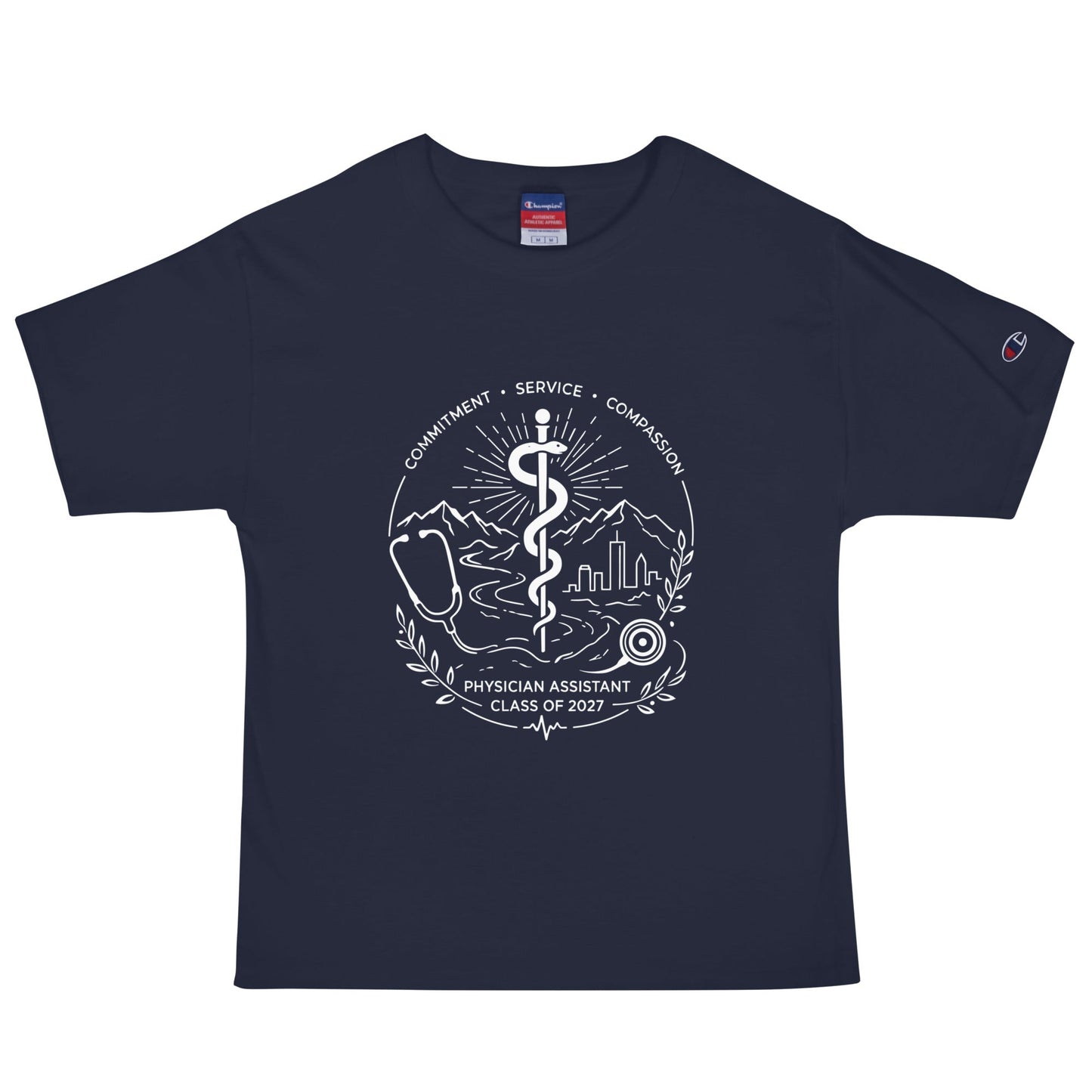 Signature | Champion T-Shirt | Trine PA program | Crest Logo