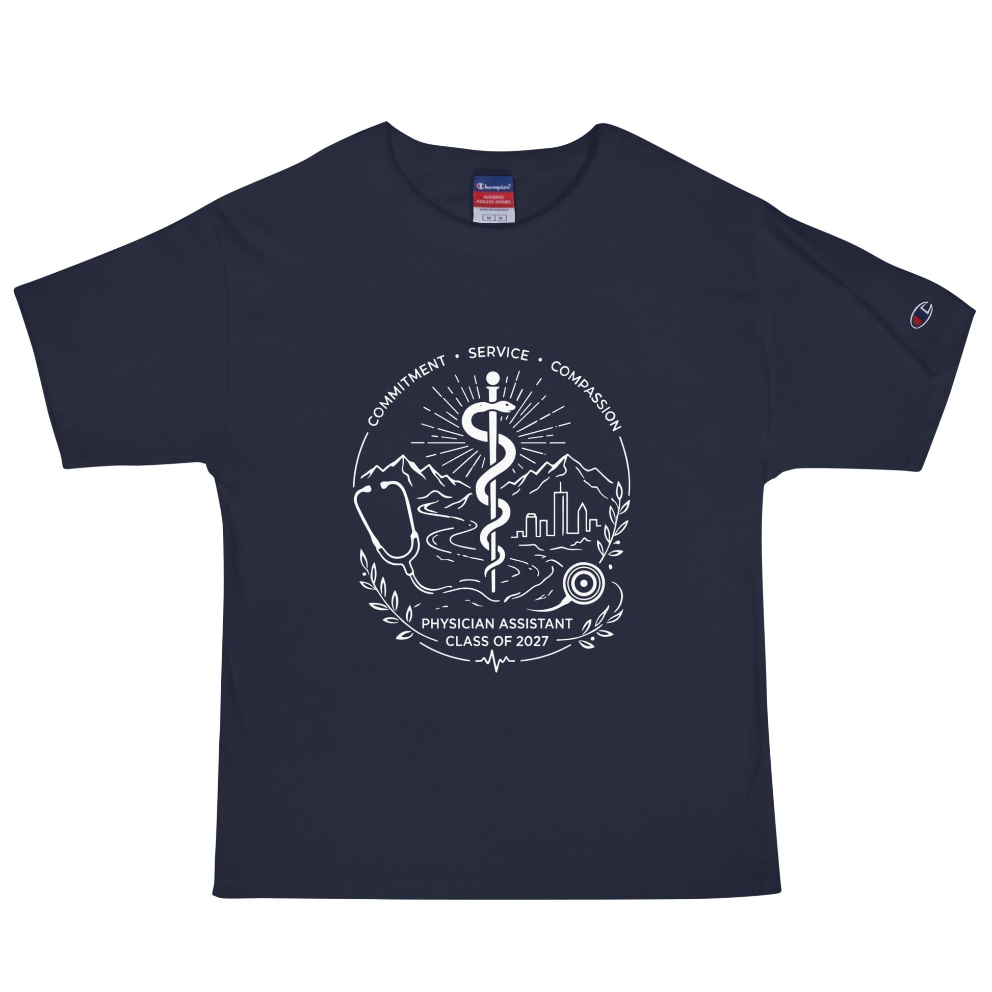 Signature | Champion T-Shirt | Trine PA program | Crest Logo