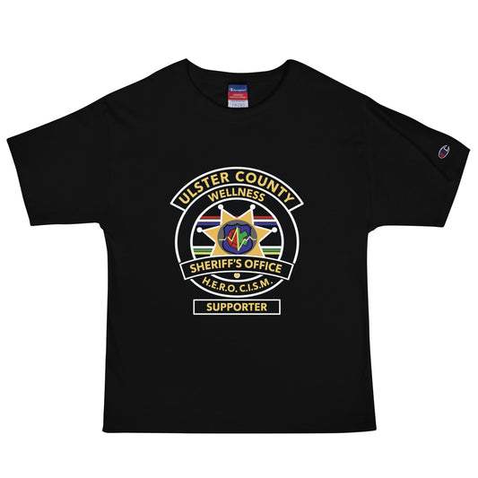 Signature | Champion T-Shirt | Ulster County Sheriff's Office Wellness Division | Badge Logo