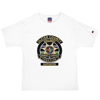 Signature | Champion T-Shirt | Ulster County Sheriff's Office Wellness Division | Badge Logo