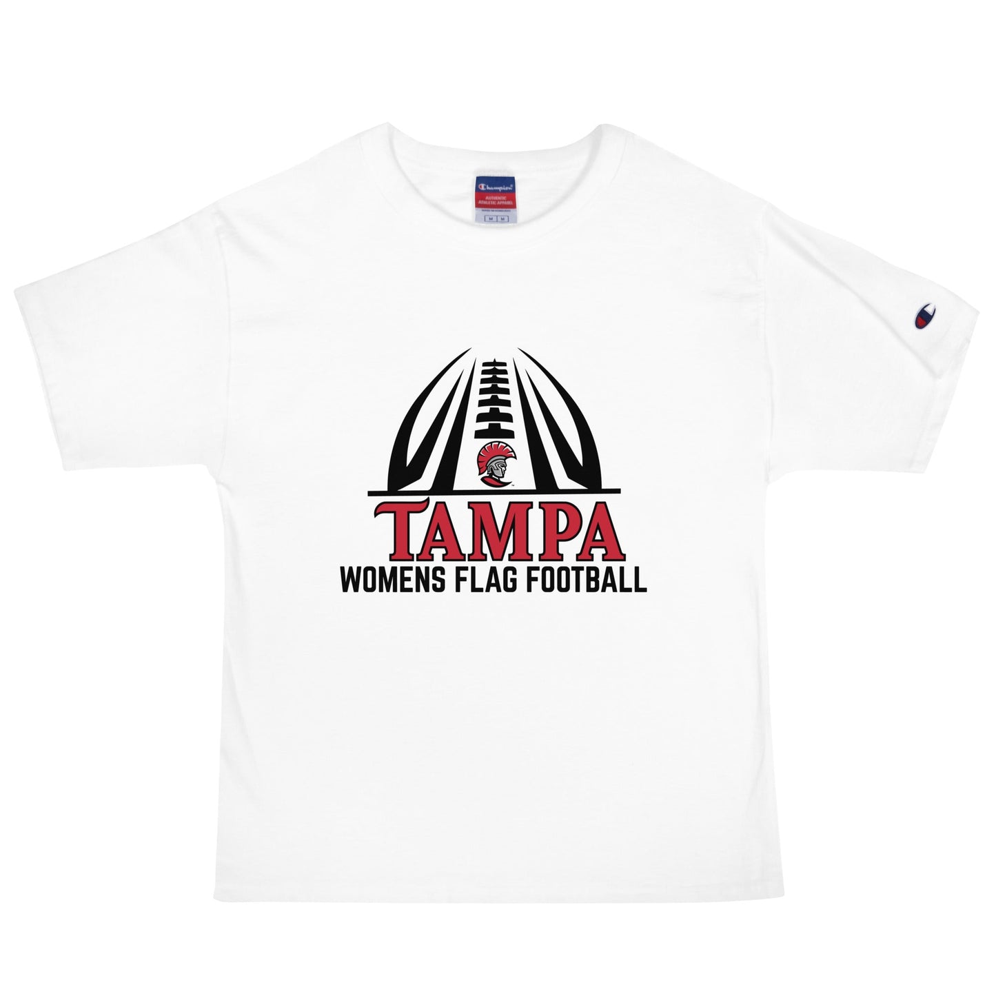 Signature | Champion T-Shirt | University of Tampa Women's Flag Football | Football Logo