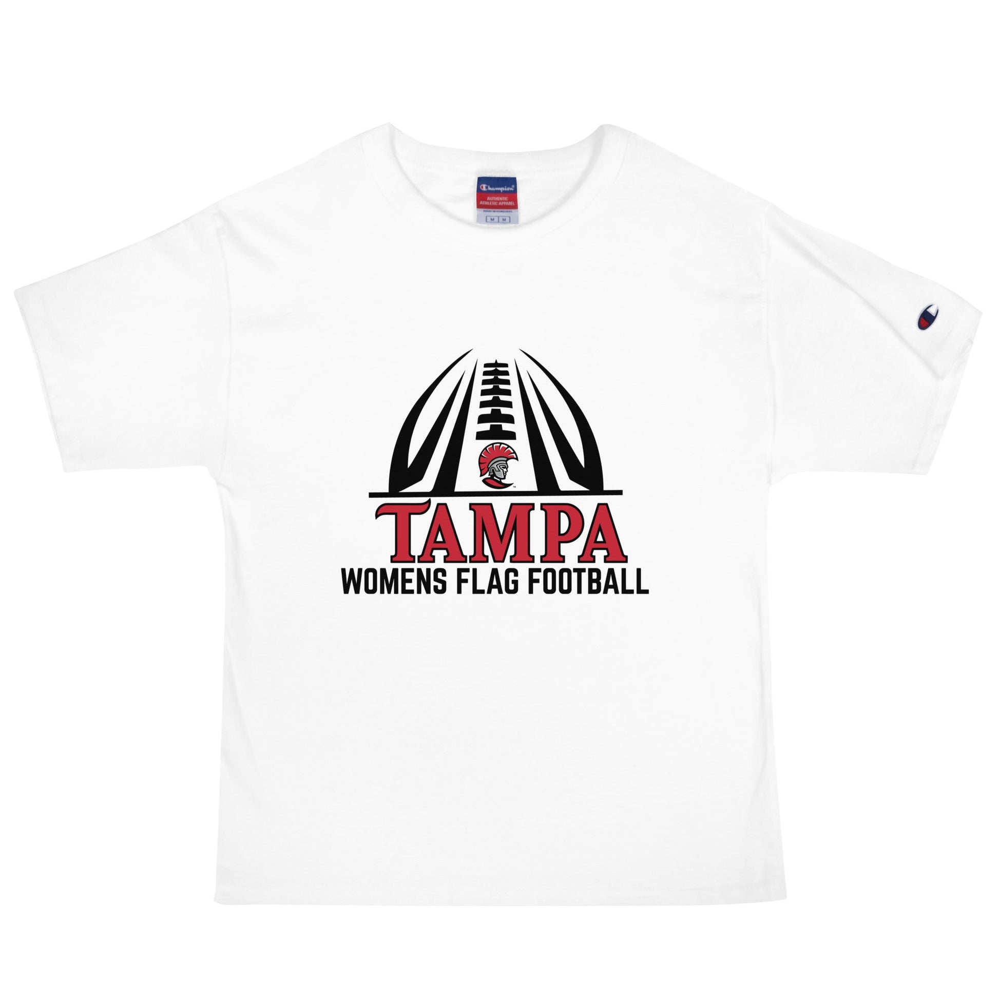 Signature | Champion T-Shirt | University of Tampa Women's Flag Football | Football Logo