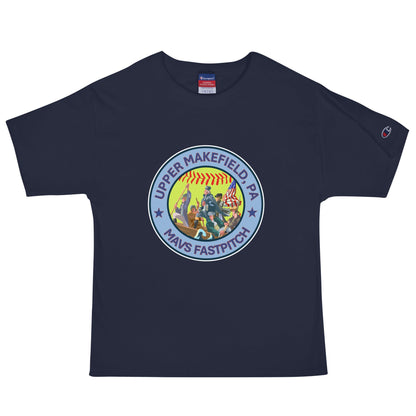 Signature | Champion T-Shirt | Upper Makefield Mavs Fastpitch | Crossing Badge Logo