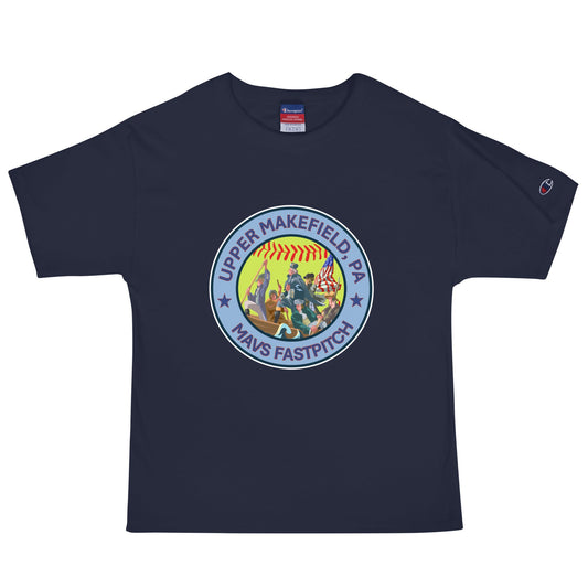 Signature | Champion T-Shirt | Upper Makefield Mavs Fastpitch | Crossing Badge Logo