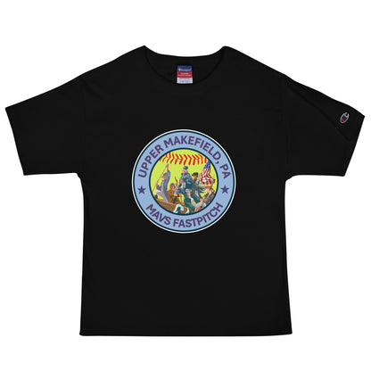 Signature | Champion T-Shirt | Upper Makefield Mavs Fastpitch | Crossing Badge Logo