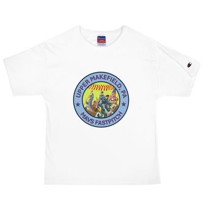 Signature | Champion T-Shirt | Upper Makefield Mavs Fastpitch | Crossing Badge Logo