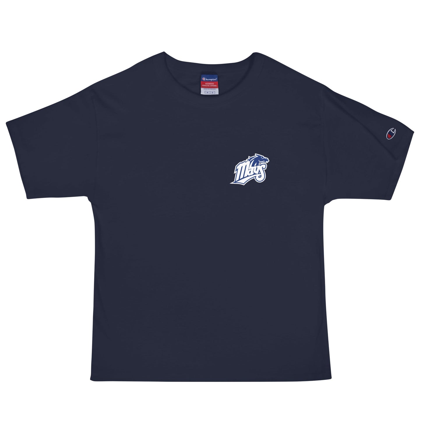 Signature | Champion T-Shirt | Upper Makefield Youth Baseball & Softball League | Blue Mavs Logo