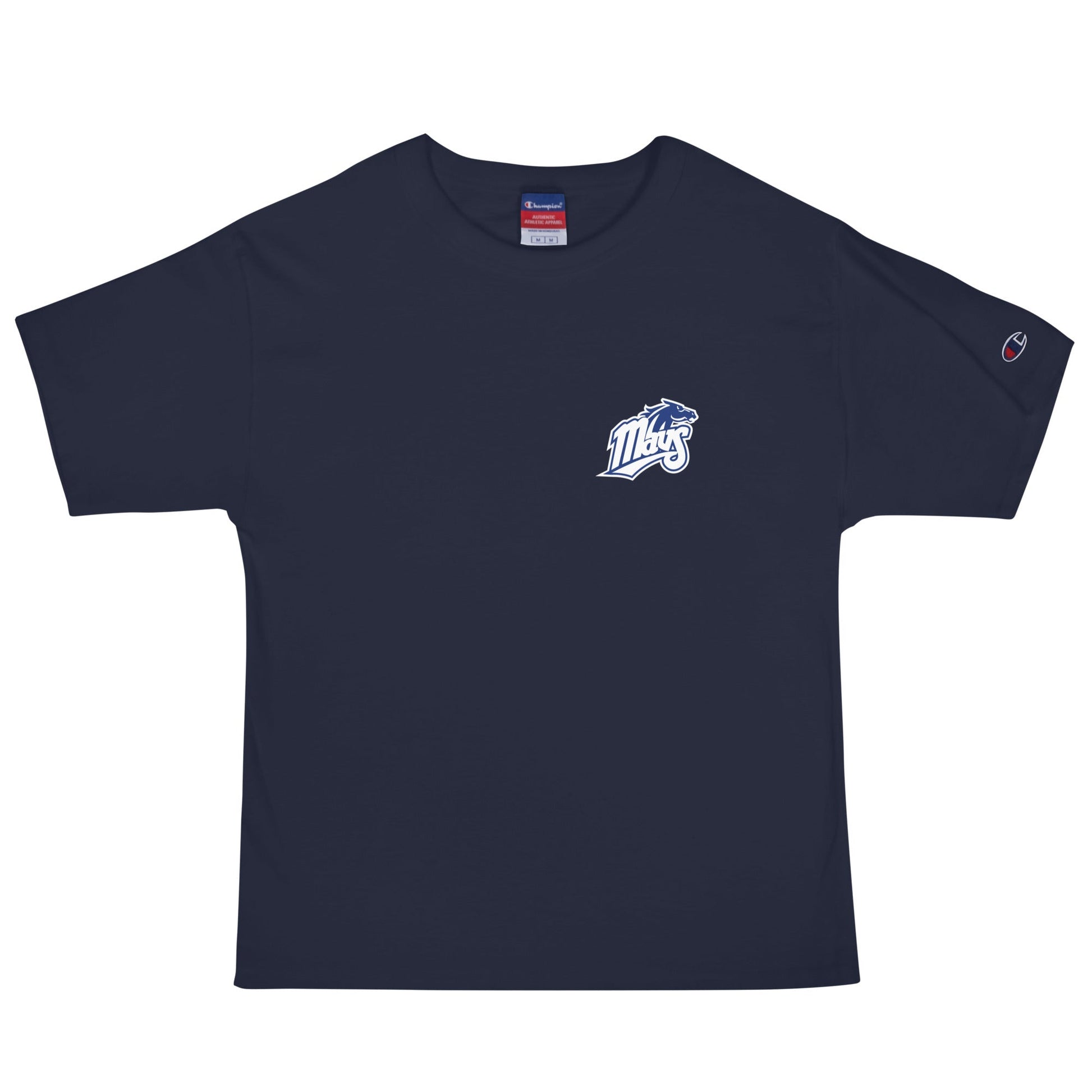 Signature | Champion T-Shirt | Upper Makefield Youth Baseball & Softball League | Blue Mavs Logo