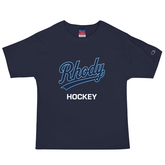 Signature | Champion T-Shirt | URI Men’s Hockey | Athletics Logo