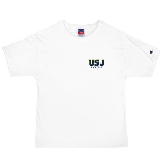 Signature | Champion T-Shirt | USJ women’s lacrosse | USJ Emblem Logo