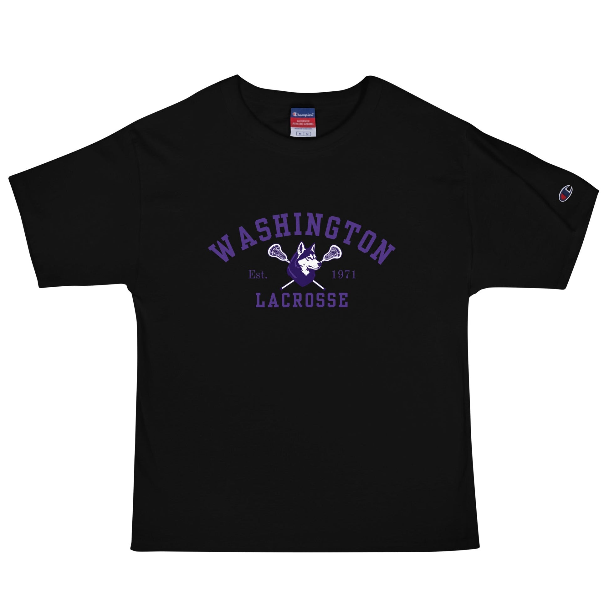 Signature | Champion T-Shirt | UW Women's Club Lacrosse | Washington Lacrosse Logo
