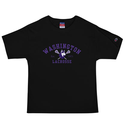 Signature | Champion T-Shirt | UW Women's Club Lacrosse | Washington Lacrosse Logo