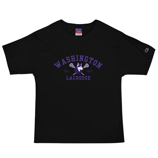 Signature | Champion T-Shirt | UW Women's Club Lacrosse | Washington Lacrosse Logo