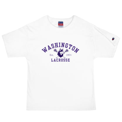 Signature | Champion T-Shirt | UW Women's Club Lacrosse | Washington Lacrosse Logo