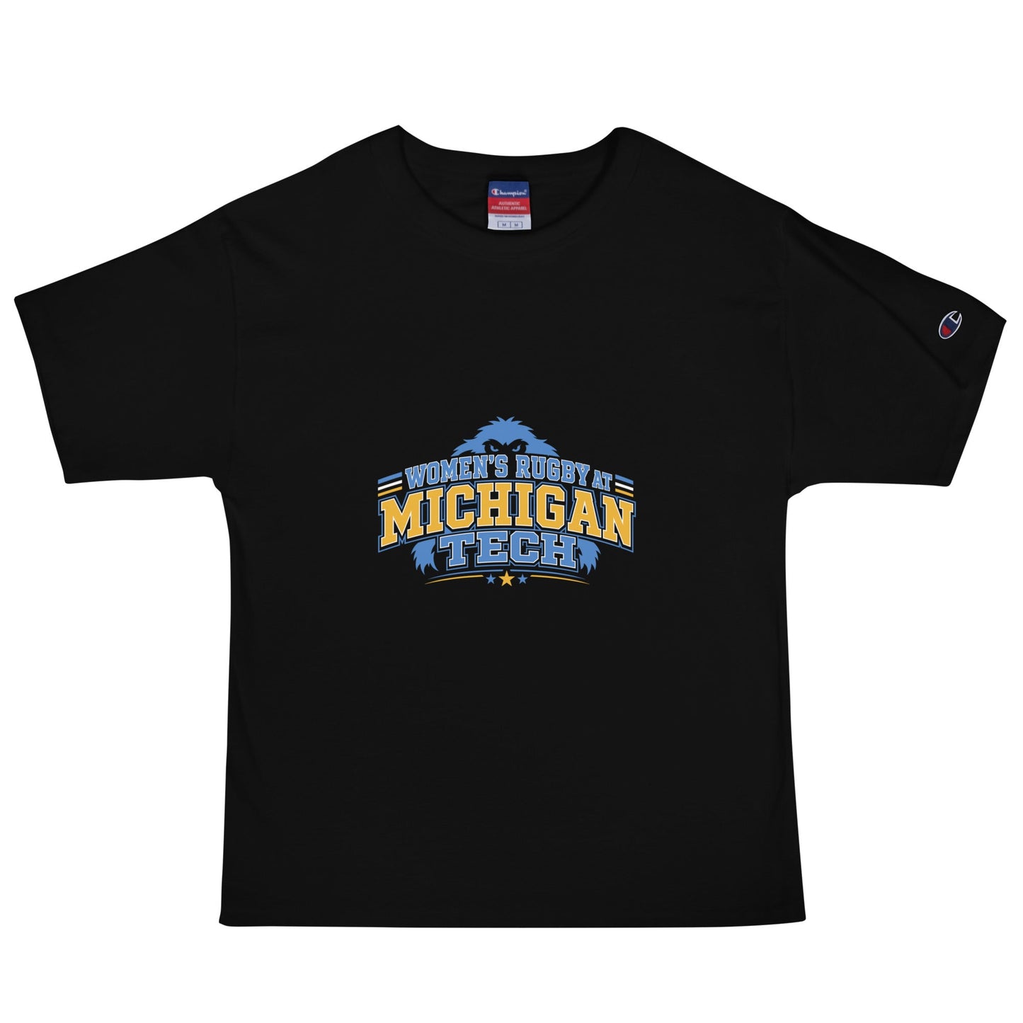 Signature | Champion T-Shirt | Women’s Rugby at Michigan Tech | Varsity Crest Logo