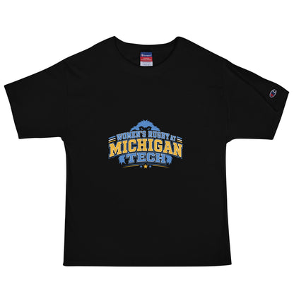 Signature | Champion T-Shirt | Women’s Rugby at Michigan Tech | Varsity Crest Logo