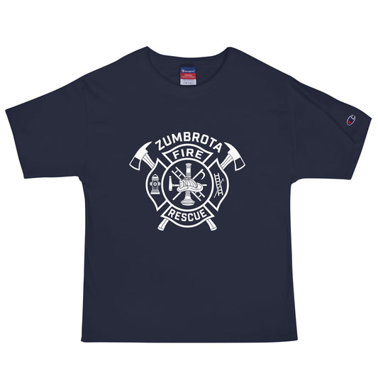 Signature | Champion T-Shirt | Zumbrota Fire Department | Crest Logo