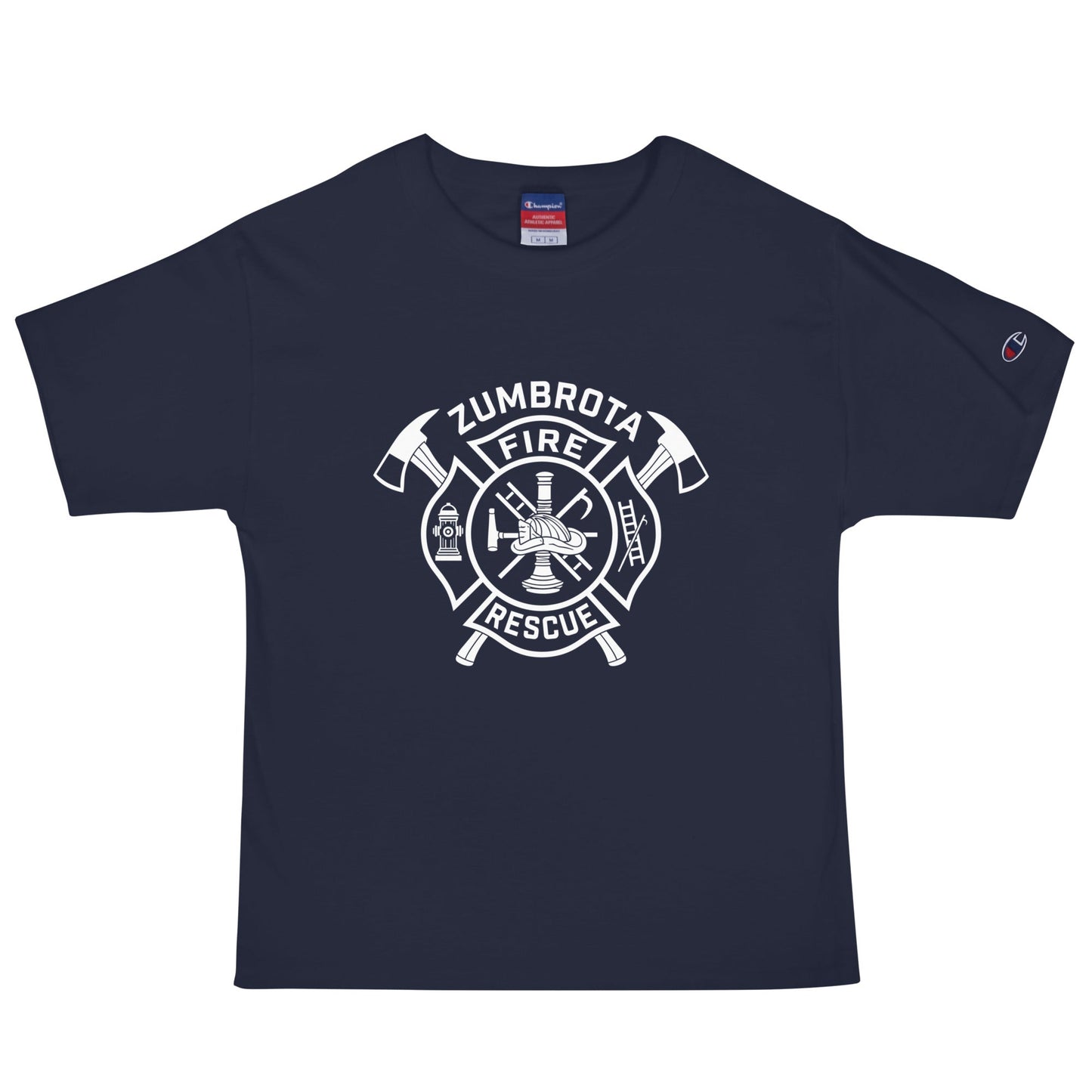 Signature | Champion T-Shirt | Zumbrota Fire Department | Crest Logo