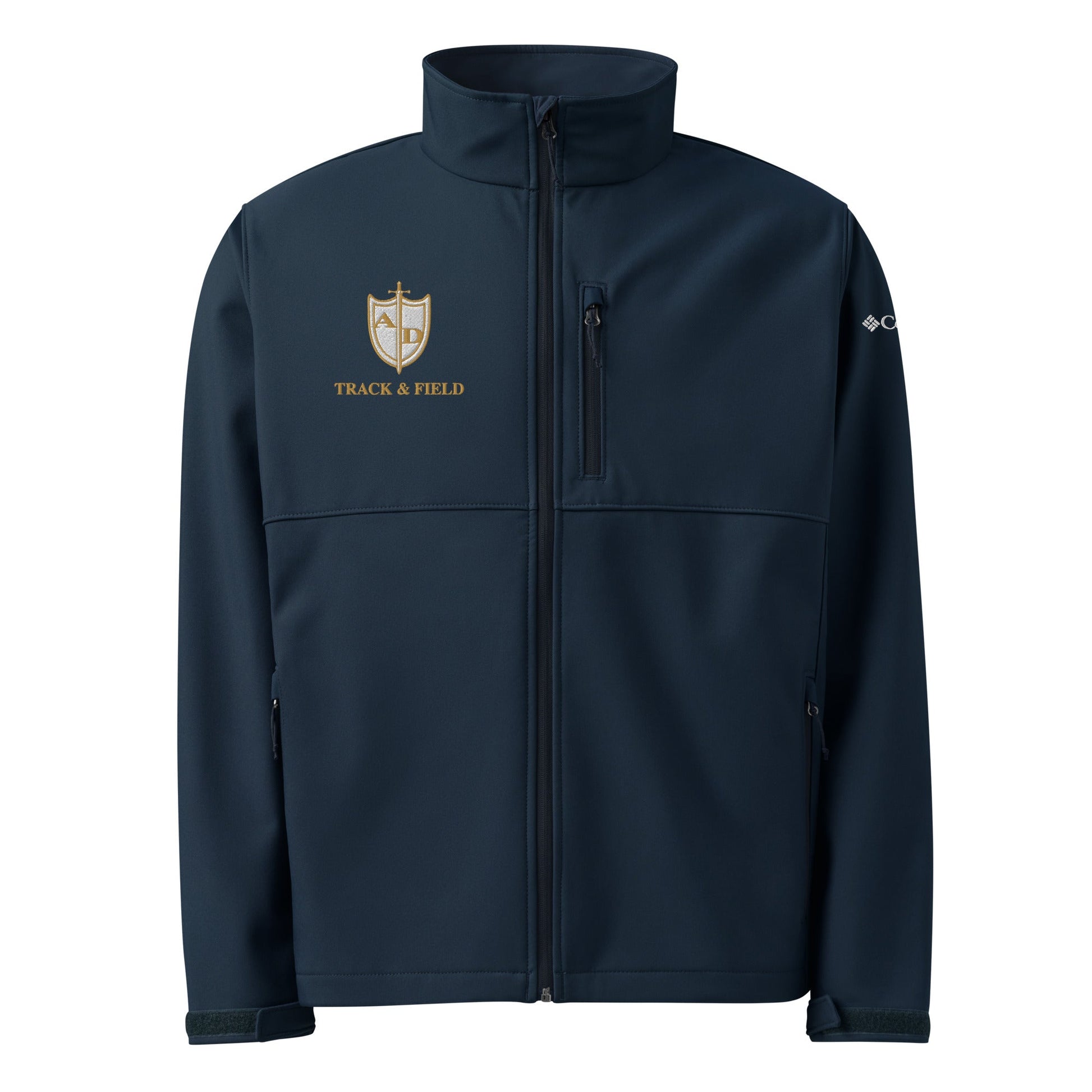 Signature | Columbia Soft Shell Jacket | Arma Dei Academy Track and Field | Shield Logo
