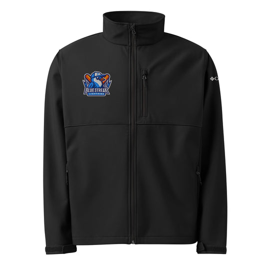 Signature | Columbia Soft Shell Jacket | Blue Streak Lightning | Mascot Logo
